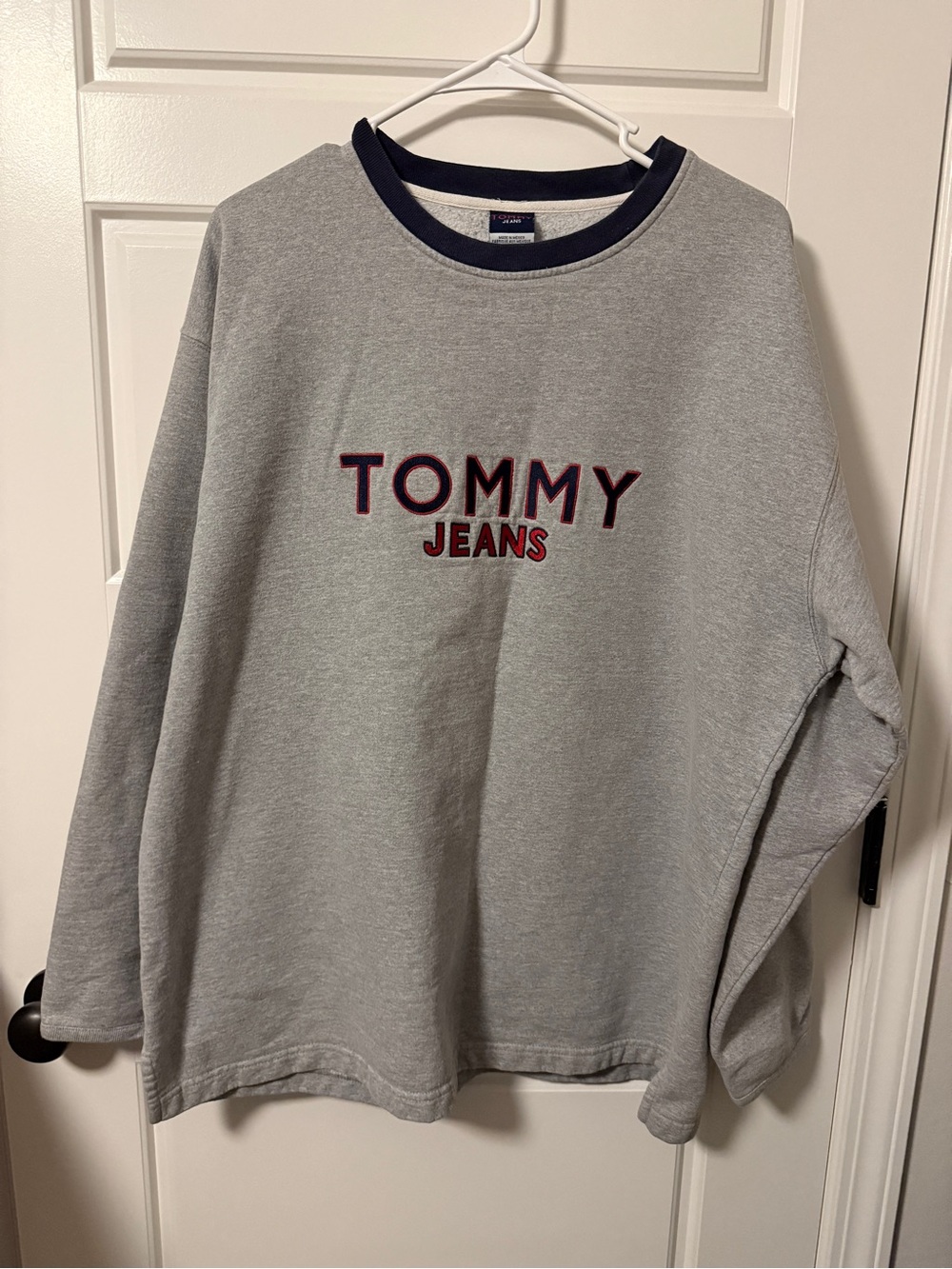 Tommy Hilfiger Jeans Heather Gray Crewneck Sweatshirt Size L